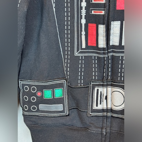 Boys Star Wars Darth Vader Hooded Jacket- Sz Large - Picture 3 of 10